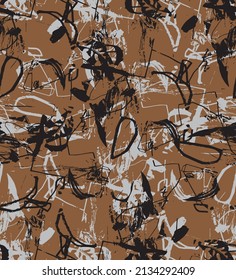 Patrón abstracto. patrón de impresión floral y geométrica abstracta para el diseño y los tejidos textiles. patrón de impresión digital de pincel abstracto transparente
