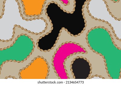 Abstract pattern. abstract floral and geometric print pattern for textile design and fabrics. seamless abstract brush digital print pattern
