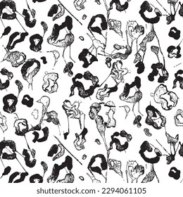 Abstract pattern. abstract floral and geometric print pattern for textile design 