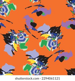 Abstract pattern. abstract floral and geometric print pattern for textile design 