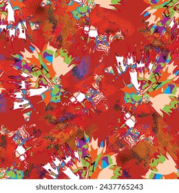Abstract pattern. abstract floral and geometric print pattern for textile design
