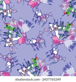 Abstract pattern. abstract floral and geometric print pattern for textile design
