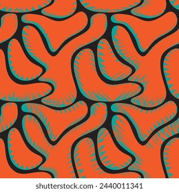Abstract pattern. abstract floral and geometric print pattern for textile design
