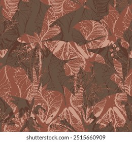 Abstract pattern. abstract floral and geometric print pattern for textile design and fabrics. seamless abstract brush digital print pattern

