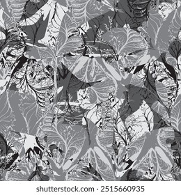 Abstract pattern. abstract floral and geometric print pattern for textile design and fabrics. seamless abstract brush digital print pattern
