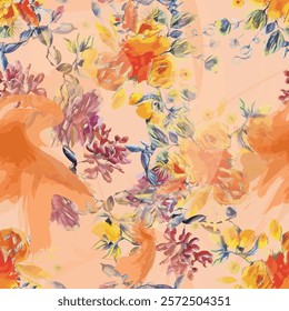 Abstract pattern. abstract floral and geometric print pattern for textile design
