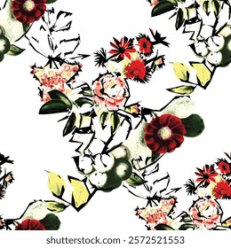 Abstract pattern. abstract floral and geometric print pattern for textile design
