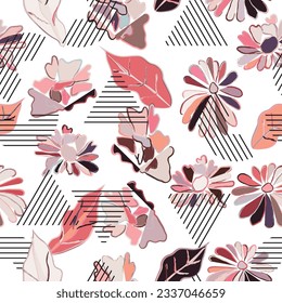Abstract pattern. Floral seamless design. Vector illustration