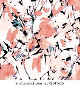 Abstract pattern. abstract flower and geometric print pattern for textile design
