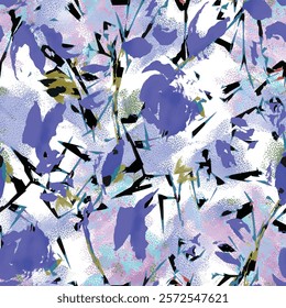 Abstract pattern. abstract flower and geometric print pattern for textile design
