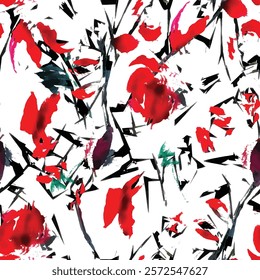 Abstract pattern. abstract flower and geometric print pattern for textile design
