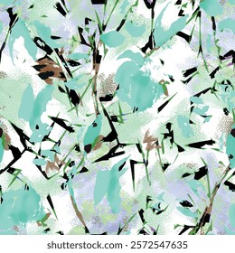 Abstract pattern. abstract flower and geometric print pattern for textile design
