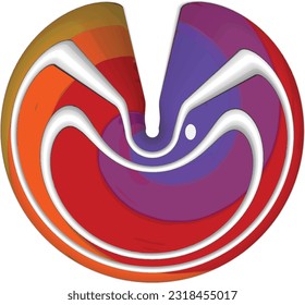 Abstract pattern flower is an isolated 3d rounded transparent vector design in stylish frame ,great for decoration ,textile and fabric ,book cover ,card ,gift and different website and print purpose