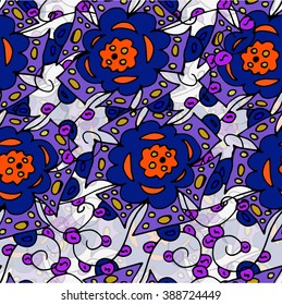 Abstract pattern with flowers