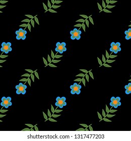 Abstract pattern flowers color doodle
