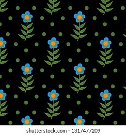 Abstract pattern flowers color doodle