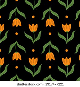 Abstract pattern flowers color doodle