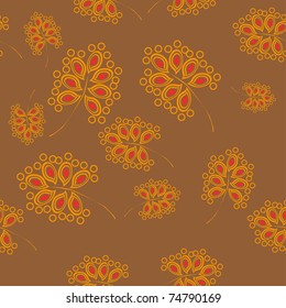 abstract pattern with flowers. illustration.