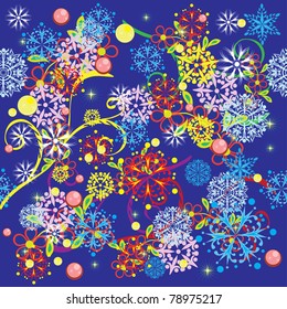 abstract pattern with flowers. illustration