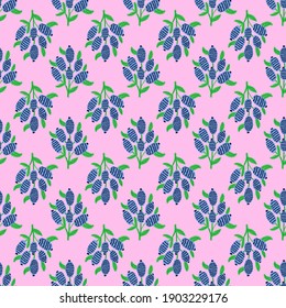 Patrón abstracto con flores en un fondo rosado. Para textiles, fondo, papel pintado, papel envasado, fondo.