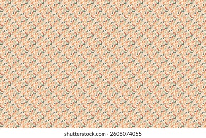 Abstract pattern with flowing organic shapes in apricot, terracotta, olive green, and warm beige, modern eco-friendly design, soft texture, seamless repeat