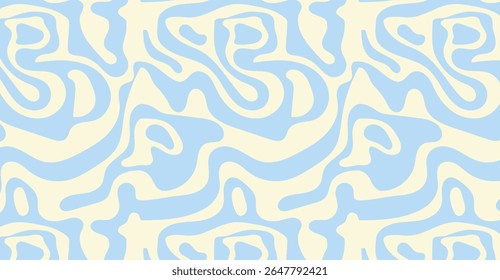 Abstract pattern with fluid shapes creates a soothing and visually engaging backdrop, featuring light blue and cream color blending in swirls, perfect for adding a touch of calm and stylish design