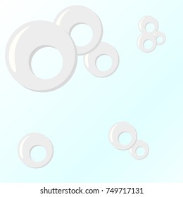 Abstract pattern of flying solid wheels. Vector illustration for website design, message design, textiles, postcards, poster, labels mock-up.