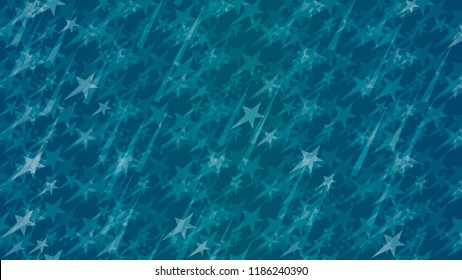 An abstract pattern of flying stars, triangular elements and circles. A modern design element for wallpaper, tiles, packaging, textiles, covers.