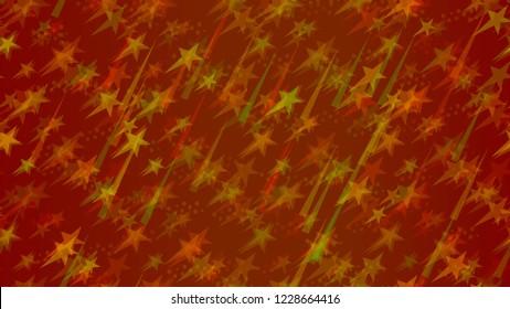 An abstract pattern of flying stars, triangular elements and circles. A modern design element for wallpaper, tiles, packaging, textiles, covers.