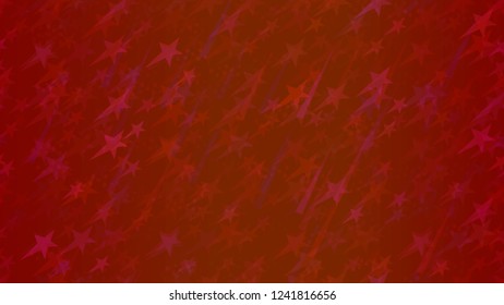 An abstract pattern of flying stars, triangular elements and circles. A bright element of the design of wallpaper, tiles, packaging, textiles, covers.