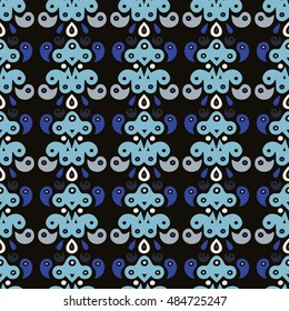 Abstract pattern with folk ornament in the Mexican style. It can be used as a background for your blog, online store, stylish wallpapers or for printing on fabric.