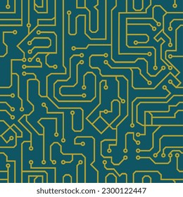 Abstract pattern in the form of a circuit board with microchips