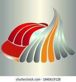 
abstract pattern in the form of a motorway and a car