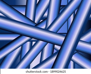 patrón abstracto en forma de barras de acero que se cruzan caóticamente entre sí