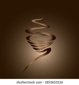 
abstract pattern in the form of a stylized image of the aroma of coffee chocolate