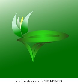 
abstract pattern in the form of a stylized water lily image