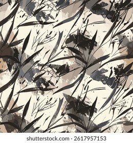 an abstract pattern formed by blending brown, gray and black tones