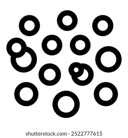 Abstract pattern forming a background with circles overlapping creating new shapes