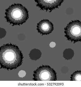 Abstract pattern with furry balls. Suitable for fabric, texture, wallpaper. Vector Illustration