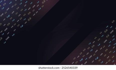 abstract pattern with gamepad, joystick pattern Outline neon design vector illustration with RGB color , suitable for gaming background and tech background