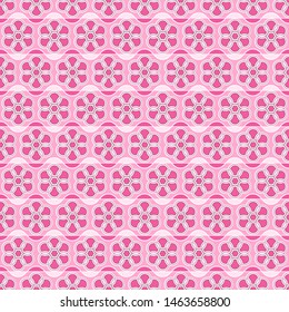 Abstract pattern of geometric flowers. Seamless vector background illustration