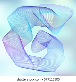 Abstract pattern, geometric graphic design. Background with intersecting blue and violet curves.  Modern abstract vector pattern design for banner, cover layout, website background, printing products.