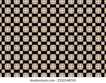 Abstract pattern geometric shape graphic black red on black illustration vector decorative publication textile background wallpaper rug tile