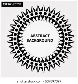 Abstract pattern of geometric shapes arranged in a circle