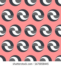 Abstract pattern of geometric shapes. Beautiful seamless pattern. Modern graphic design in digital style with multicolored geometric shapes.