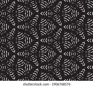 Abstract pattern of geometric shapes. Black and white graphics. Vector illustration