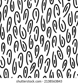 Abstract pattern of geometric shapes black on white background. A geometric wave of circles background. Vector abstract seamless pattern with a hand-drawn round spiral shape made with a brush.