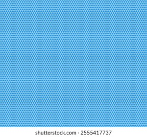 Abstract pattern of geometric shapes. Blue color on matching background. Simple hexagon pattern with inner solid cells. Small hexagon shapes. Seamless design. Tileable vector illustration.