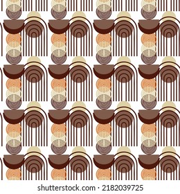 abstract pattern of geometric shapes circle semicircle rainbow