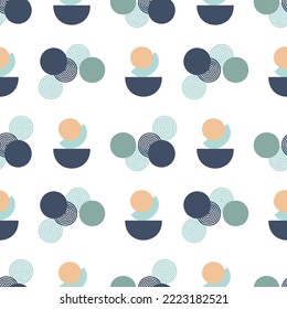 abstract pattern of geometric shapes circles semicircles winter colors for decorating winter packaging posters